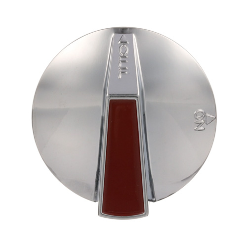 Knob, Gas Valve - Chrome with Red